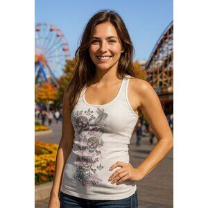 Y2K Disney Park L Shirt WDW Pirates of The Caribbean Sleeveless Cotton Tank Top